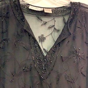 Beautiful Beaded Bloomingdales Evening Top